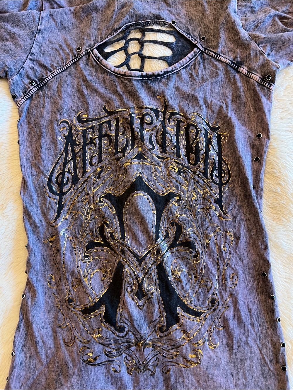 Affliction purple tank - Picture 2 of 7